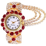 ( red) Korean style lady diamond temperament quartz watch fashion Alloy bangle watch woman style