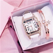 ( white) style woman watch-face trend fashion shell lady quartz watch-face diamond belt samll watch-face wrist-watche