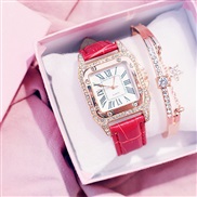 ( red) style woman watch-face trend fashon shell lady quartz watch-face damond belt samll watch-face wrst-watche