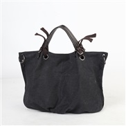 ( black)canvas bag occidental style fashion all-Purpose Korean style retro new women big bag portable shoulder