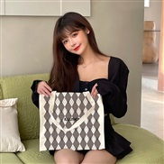 (rhombus )canvas bag high capacity Shoulder bag bag Korean style leisure bag