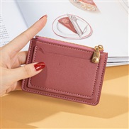 girl student zipper short style pure color Korean style Coin bag more Card purse Wallets