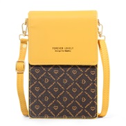 ( yellow)lady bag love buckle fashion vertical style shoulder high capacity multicolor print bag
