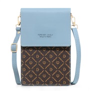( blue)lady bag love buckle fashion vertical style shoulder high capacity multicolor print bag