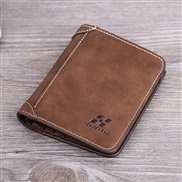 occidental style man coin bag short style frosting leather gold bag retro three vertical style Wallets more st