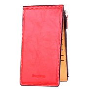 ( red )hengsheng Card purse oil wax leather lady coin bag more woman thin bag