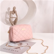 ( Pink)Korean style fashion flower bagwomen bag leisure fashion messenger bag bag woman Lingge flower Shoulder bag