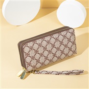 long style woman four clover print high capacity Clutch occidental style fashion Double zipper Double layer Wallets