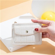 ( white)coin Purse woman short style stone pattern Coin bag zipper buckle more Card purse Wallets