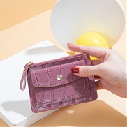 ( rose Red)coin Purse woman short style stone pattern Coin bag zipper buckle more Card purse Wallets