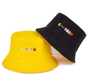 ( one size)( hip-hop cap )black Bucket hat  woman spring summer sunscreen Shade big foldable Bucket hat