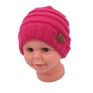 (With CC mark )( rose Red)new occidental style fashion child hat woolen knitting  hedging warm hat