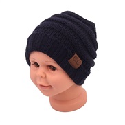 (With CC mark )( Navy blue)new occidental style fashion child hat woolen knitting  hedging warm hat