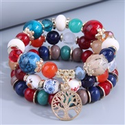 fashion trend  concise all-Purpose Metal Life tree  candy multilayer temperament bracelet