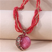 fashion noble wind  Bohemian style peacock gem woman temperament necklace