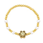 ( black)handmade beads sun flower bracelet brief woman Pearl flowers occidental stylebrg