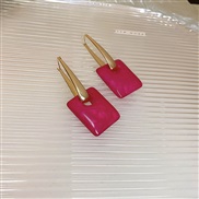 (  rose Red) fashion temperament geometry buckle exaggerating personality earrings earring high Earring