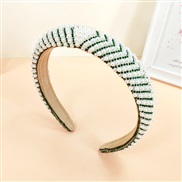 ( greenPearl ) high-end luxurious Pearl high Headband high Rhinestone pattern Headband