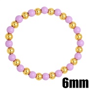 (purple)Bohemia color bracelet creative handmade bronze gilded enamel beads beads elasticity braceletbrg