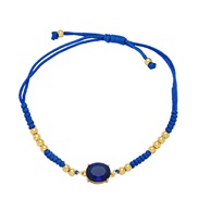 ( blue)occidental style  handmade weave ethnic style color zircon rope samll brief braceletbrh