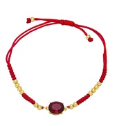 ( red)occidental style  handmade weave ethnic style color zircon rope samll brief braceletbrh