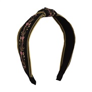 ( black)F occidental style retro width Headband  ethnic style flowers Headband