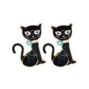 creative personality black cat cat ear stud lovely woman earrings trend