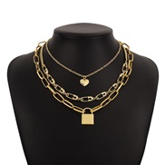 ( Gold) fashion exaggerating necklace  loveOV creative chain retro wind necklace