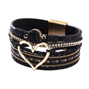 ( black)occidental style bracelet woman Bohemia love Rhinestone bangle girl student gift