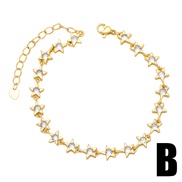 (B) occidental style fashion high diamond zircon bracelet personality all-Purposebrh