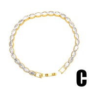 (C) occidental style fashion high diamond zircon bracelet personality all-Purposebrh