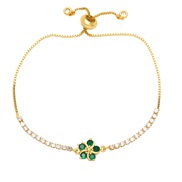 ( green)zircon flowers bracelet woman  occidental style briefins samll bracelet  personalitybrh