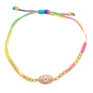 ( Pink) occidental style eyes bracelet woman  fashion personality Bohemian style color ropebrh