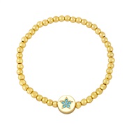 zircon beads star Five-pointed star bracelet woman  occidental style samll handmade beads elasticity ropebrh