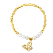 ( white)summer Pearl butterfly bracelet woman  occidental style temperament high samllbrh