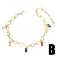 (B)occidental style  fashion geometry love Five-pointed star Metal bracelet woman  creative diamondbrh
