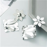 ( Silver)occidental style fashion personality geometry gilded earrings woman personality all-Purpose Alloy earring temp