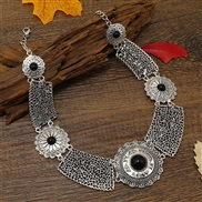 ( black)occidental style exaggerating flowers necklace temperament hollow splice fashion chain