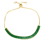 ( green)occidental style high zircon bracelet woman ins samll loversbrg