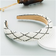 ( black) eadband occidental style wind retro trend Starry Pearl diamond Cloth eadband width woman eadband