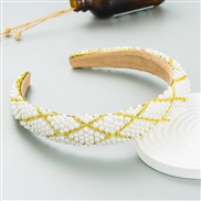 ( yellow) eadband occidental style wind retro trend Starry Pearl diamond Cloth eadband width woman eadband