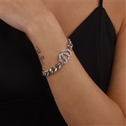 ( White K)occidental style wind fashion bracelet  love Rhinestone chain brief temperament lovers