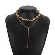 ( Gold)occidental style long style chain chain Y wind necklace fashion geometry