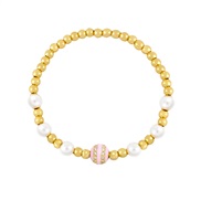 ( Pink) Pearl elasticity handmade bracelet  personality braceletbrg