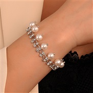 ( Bracelet )occidental styleins Pearl pendant chain bracelet  fashion brief temperament tassel Rhinestone bracelet Ankl