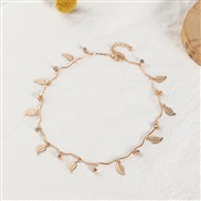 (NZjinse) occidental style geometry creative butterfly handmade chain necklace eaf flowers