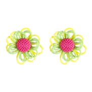 (yellow  Green color)trend wind handmade beads daisy earrings  Countryside temperament flowers Earring new