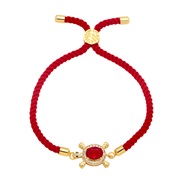 ( red) bracelet woman student lovely occidental style brief handmade weave color ropebrg