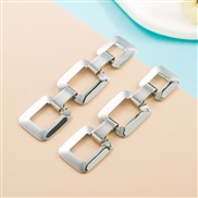occidental style trend  Metal pattern geometry earrings exaggerating chain buckle personality arring