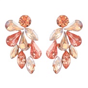( Gold)earrings fashion colorful diamond series Alloy diamond glass diamond earrings woman occidental style exaggeratin